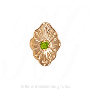 GS179 PD - 14 Karat Gold Peridot Slide 